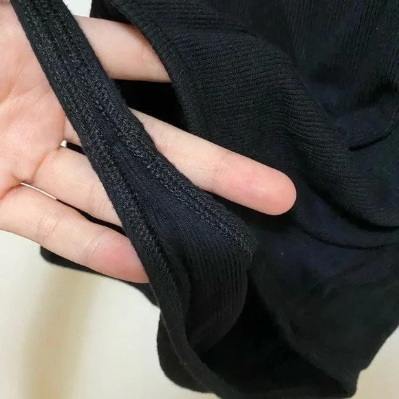 Aritzia Babaton Black Ribbed Thong Tank Top Bodysuit Size XS - Picture 4 of 5